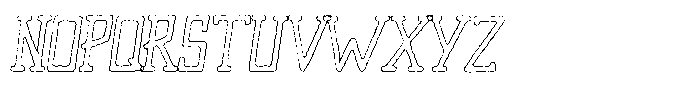 Merenga Eroded Outline Font UPPERCASE