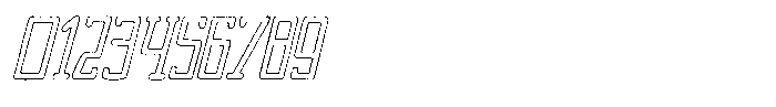 Merenga Grit Outline Italic Font OTHER CHARS