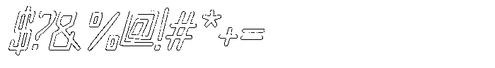 Merenga Grit Outline Italic Font OTHER CHARS