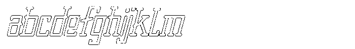 Merenga Grit Outline Italic FONT
