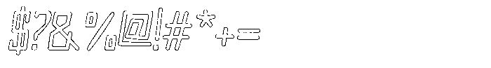 Merenga Grit Outline Font OTHER CHARS