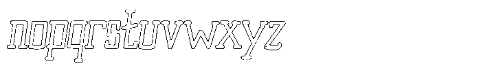 Merenga Grit Outline Font LOWERCASE