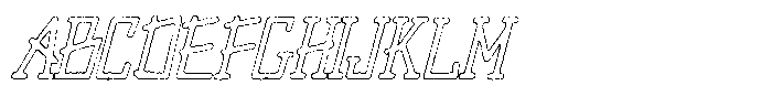 Merenga Ink Outline Italic Font UPPERCASE