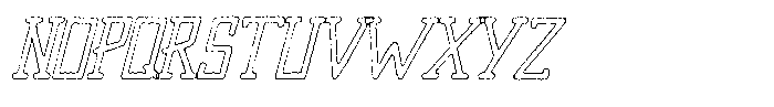 Merenga Ink Outline Italic Font UPPERCASE