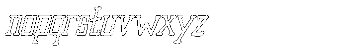 Merenga Ink Outline Italic Font LOWERCASE