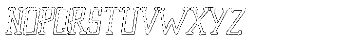 Merenga Ink Outline Font UPPERCASE