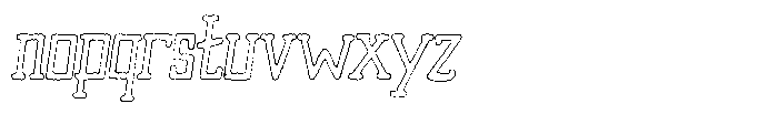 Merenga Ink Outline Font LOWERCASE