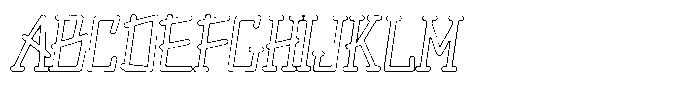 Merenga Outline Font UPPERCASE