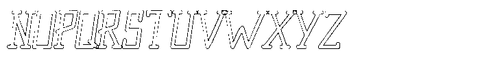 Merenga Outline Font UPPERCASE
