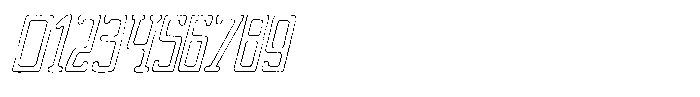 Merenga Rough Outline Italic Font OTHER CHARS