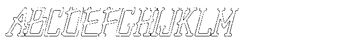 Merenga Rough Outline Italic Font UPPERCASE