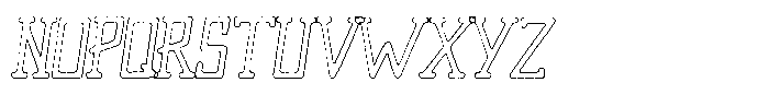 Merenga Rough Outline Font UPPERCASE