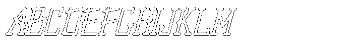 Merenga Scratch Outline Italic Font UPPERCASE