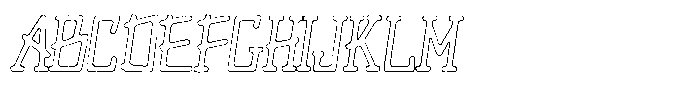 Merenga Scratch Outline Font UPPERCASE