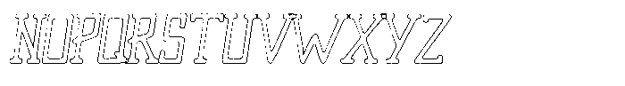 Merenga Scratch Outline Font UPPERCASE