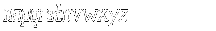 Merenga Scratch Outline Font LOWERCASE