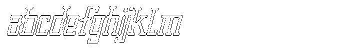 Merenga Worn Outline Italic FONT