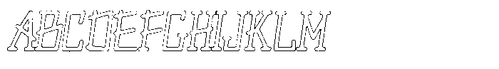Merenga Worn Outline Font UPPERCASE