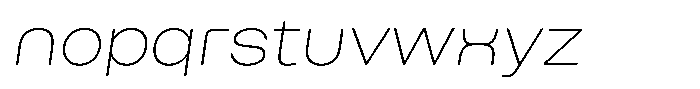Merica Futurist Thin Italic Font LOWERCASE
