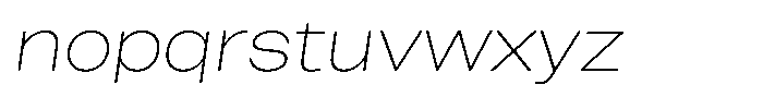 Merica Grotesk Thin Italic Font LOWERCASE