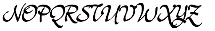 Meridia Script Font UPPERCASE
