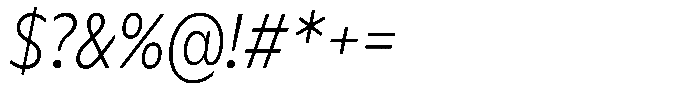 Meriko Condensed Extra Light Italic Font OTHER CHARS