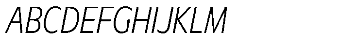 Meriko Condensed Extra Light Italic Font UPPERCASE
