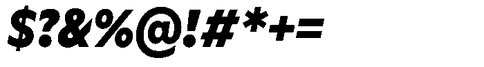 Meriko Semi Condensed Black Italic Font OTHER CHARS
