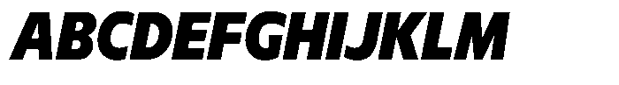 Meriko Semi Condensed Black Italic Font UPPERCASE