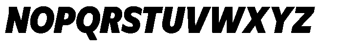 Meriko Semi Condensed Black Italic Font UPPERCASE