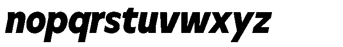 Meriko Semi Condensed Black Italic Font LOWERCASE