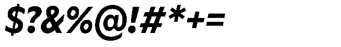Meriko Semi Condensed Bold Italic Font OTHER CHARS