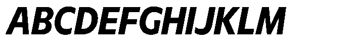 Meriko Semi Condensed Bold Italic Font UPPERCASE