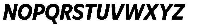 Meriko Semi Condensed Bold Italic Font UPPERCASE