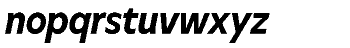 Meriko Semi Condensed Bold Italic Font LOWERCASE
