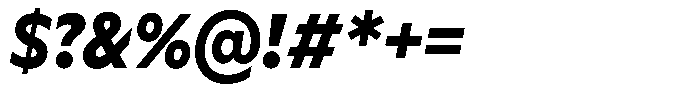 Meriko Semi Condensed Extra Bold Italic Font OTHER CHARS