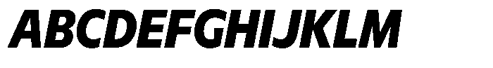 Meriko Semi Condensed Extra Bold Italic Font UPPERCASE