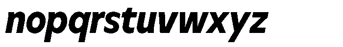Meriko Semi Condensed Extra Bold Italic Font LOWERCASE