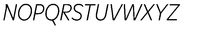 Meriko Semi Condensed Extra Light Italic Font UPPERCASE