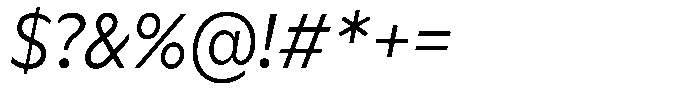 Meriko Semi Condensed Light Italic Font OTHER CHARS