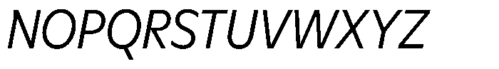 Meriko Semi Condensed Light Italic Font UPPERCASE