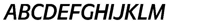 Meriko Semi Condensed Medium Italic Font UPPERCASE