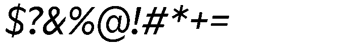 Meriko Semi Condensed Regular Italic Font OTHER CHARS