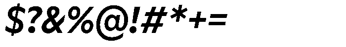 Meriko Semi Condensed Semi Bold Italic Font OTHER CHARS