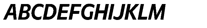 Meriko Semi Condensed Semi Bold Italic Font UPPERCASE