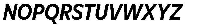 Meriko Semi Condensed Semi Bold Italic Font UPPERCASE