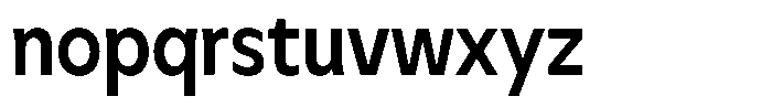 Meriko Semi Condensed Semi Bold Font LOWERCASE