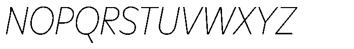 Meriko Semi Condensed Thin Italic Font UPPERCASE