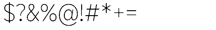 Meriko Semi Condensed Thin Font OTHER CHARS
