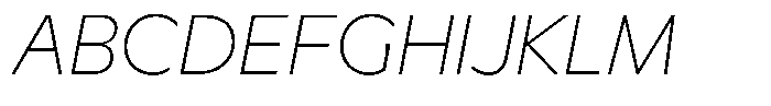 Meriko Thin Italic Font UPPERCASE
